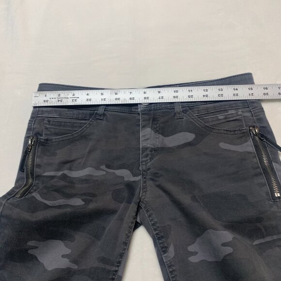 Democracy Camo Jeans Womens Size 4 Grey Skinny Ab Technology Zipper Accent - Picture 6 of 9